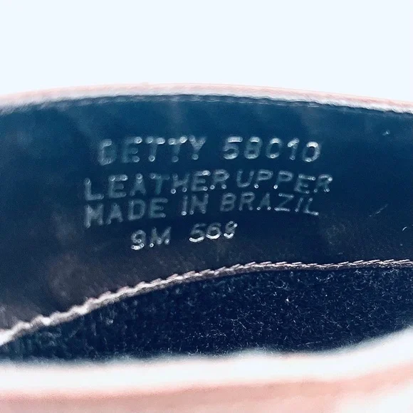 VTG 90s Brown Leather Boots Ankle Inner Zipper 2” Heel Sz 9 - Picture 5 of 7